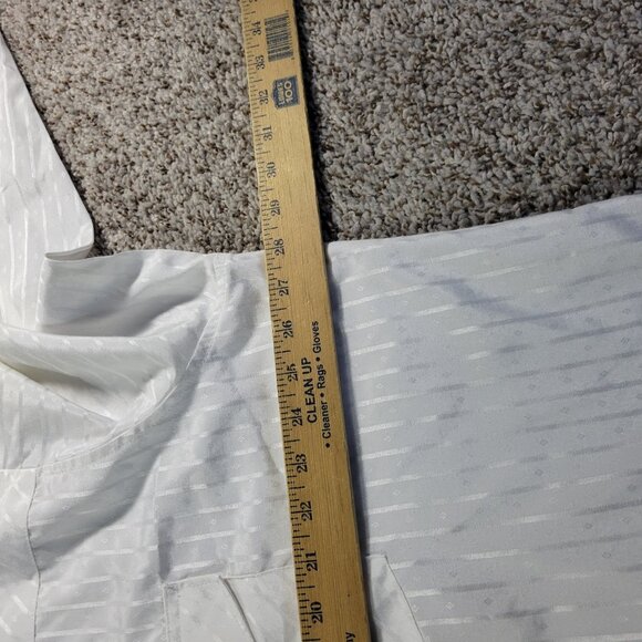 Wrangler Shirt Mens 2XLT White Long Sleeve Pearl Snap Western Stripe Argyle FLAW - Picture 4 of 8